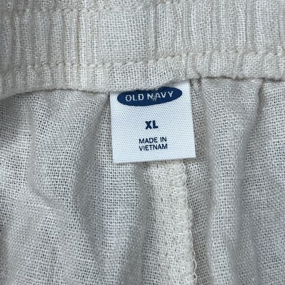 Old Navy Pants Womens XL Linen Blend Drawstring Casual Lightweight Relaxed Fit - Picture 8 of 11